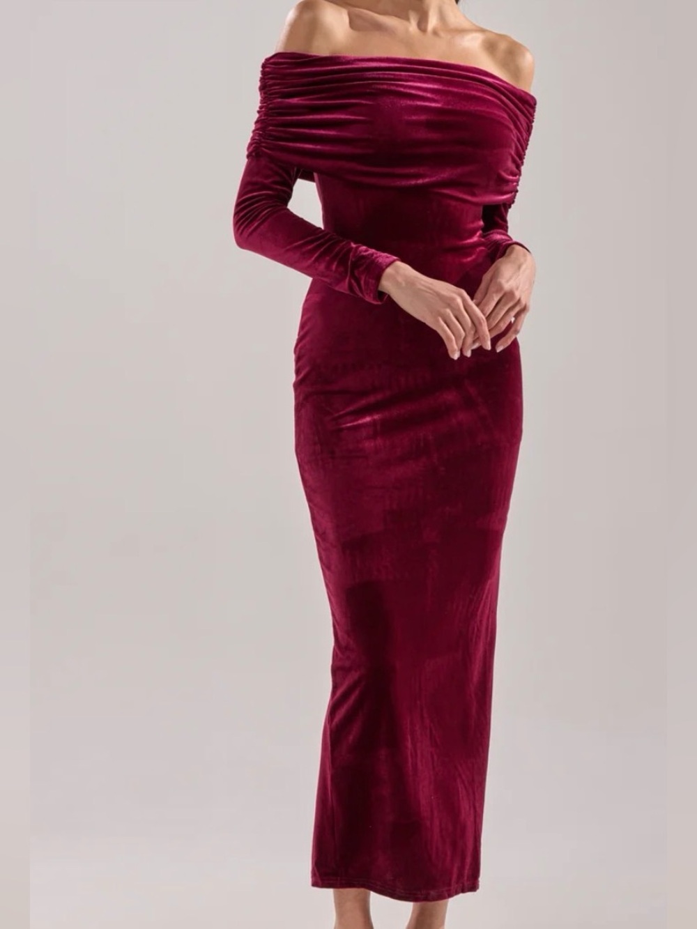 Akira Velvet Wine Body-con Dress
